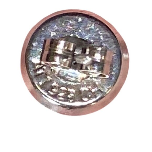 Jewelry, Silver, Sterling, Earrings, .925 Pink Crystal Stud, Like New Condition - Picture 4 of 5